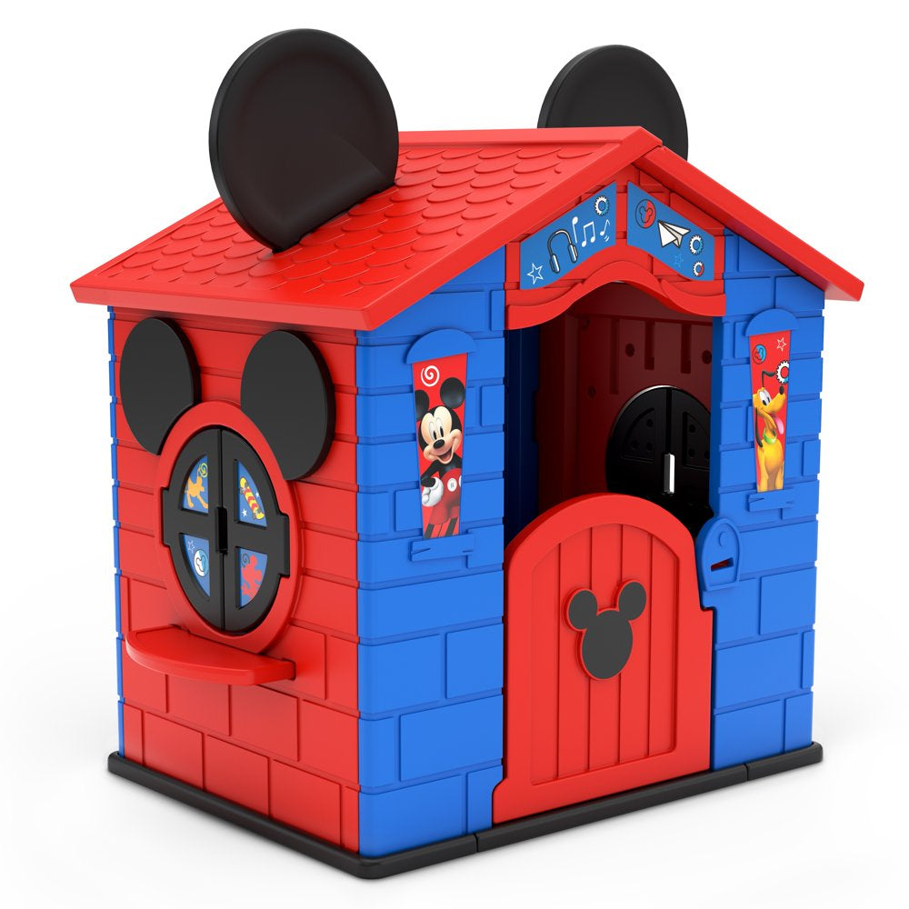 Disney Mickey Mouse Plastic Indoor,Outdoor Playhouse with Easy Assembly