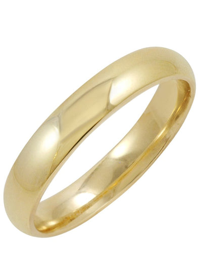 Men'S 14K Yellow Gold 4Mm Comfort Fit Plain Wedding Band Ring Size 14