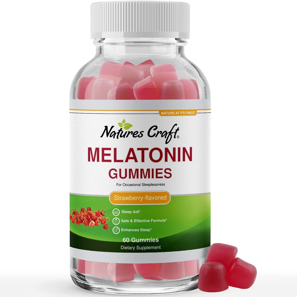 Melatonin Gummy Vitamins 5Mg - Pure Melatonin Gummies for Adults - Natural Sleep Aid and Insomnia Relief - Nature'S Craft 60 Gummies Deep Sleep Supplement