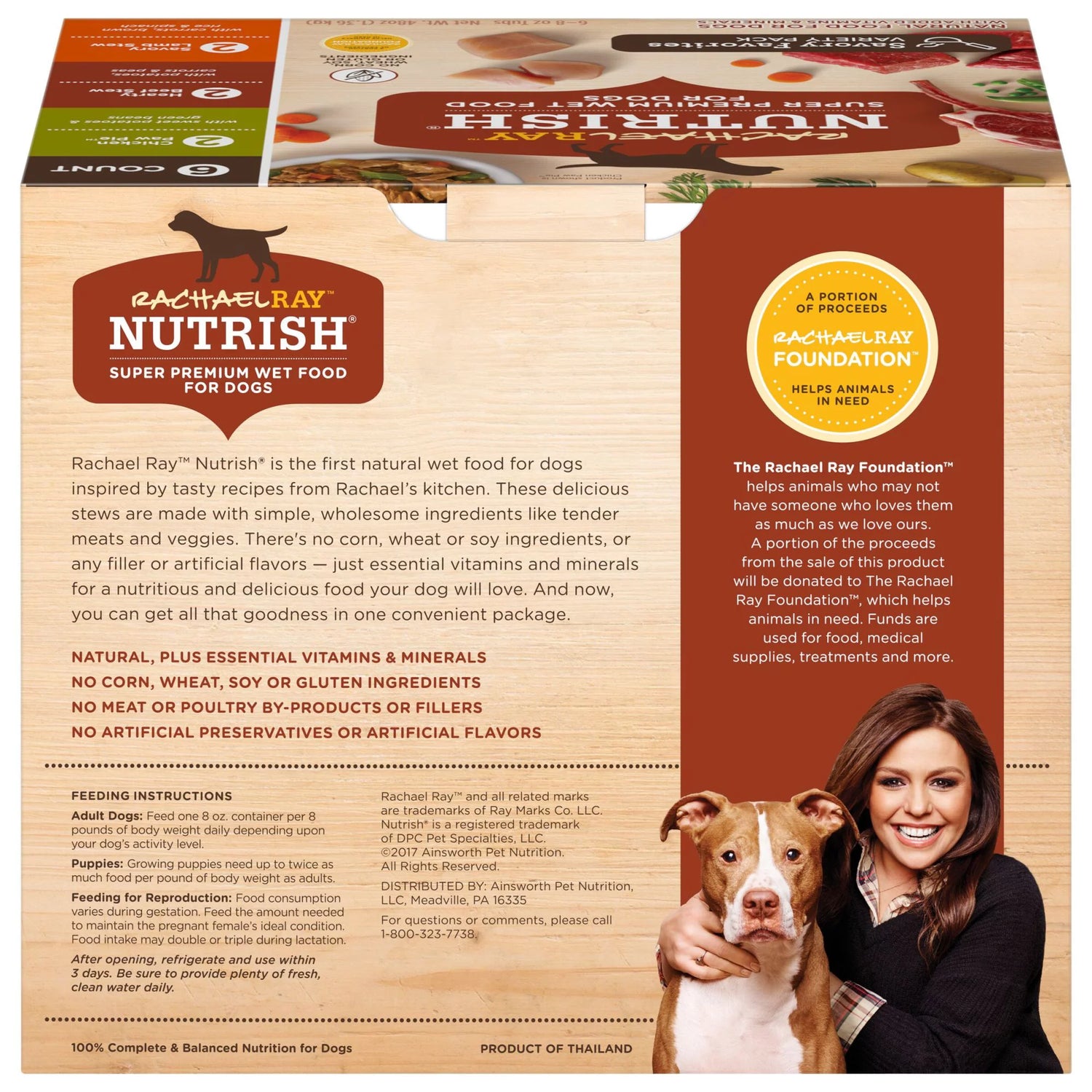 Rachael Ray Nutrish Natural Premium Wet Dog Food, Savory Favorites Variety Pack, 8-Ounce Tub (Pack of 6)