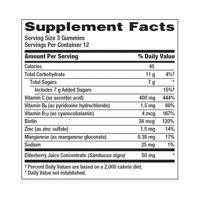 Emergen-C Vitamin C Immune Support Supplement Gummies, Elderberry 36 Ct