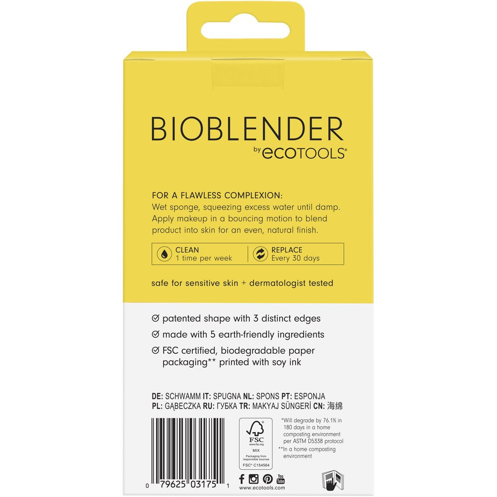 Ecotools Bioblender, Clean Beauty Makeup Blending Sponge, Cruelty Free and Vegan