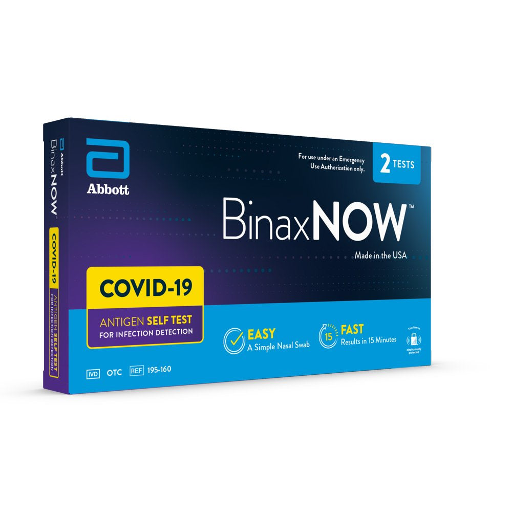 Binaxnow COVID‐19 Antigen Self Test by Abbott (2 Count)