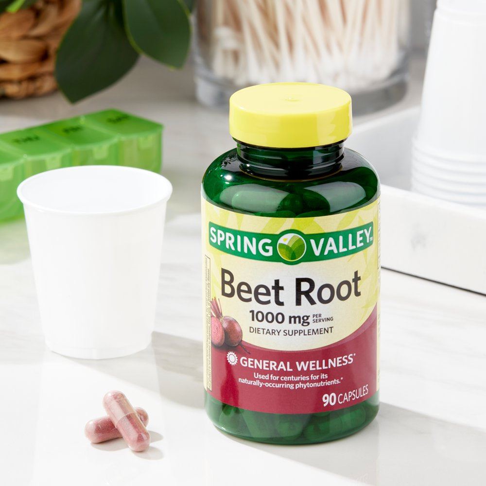 Spring Valley Beet Root Dietary Supplement, 1000 Mg, 90 Count