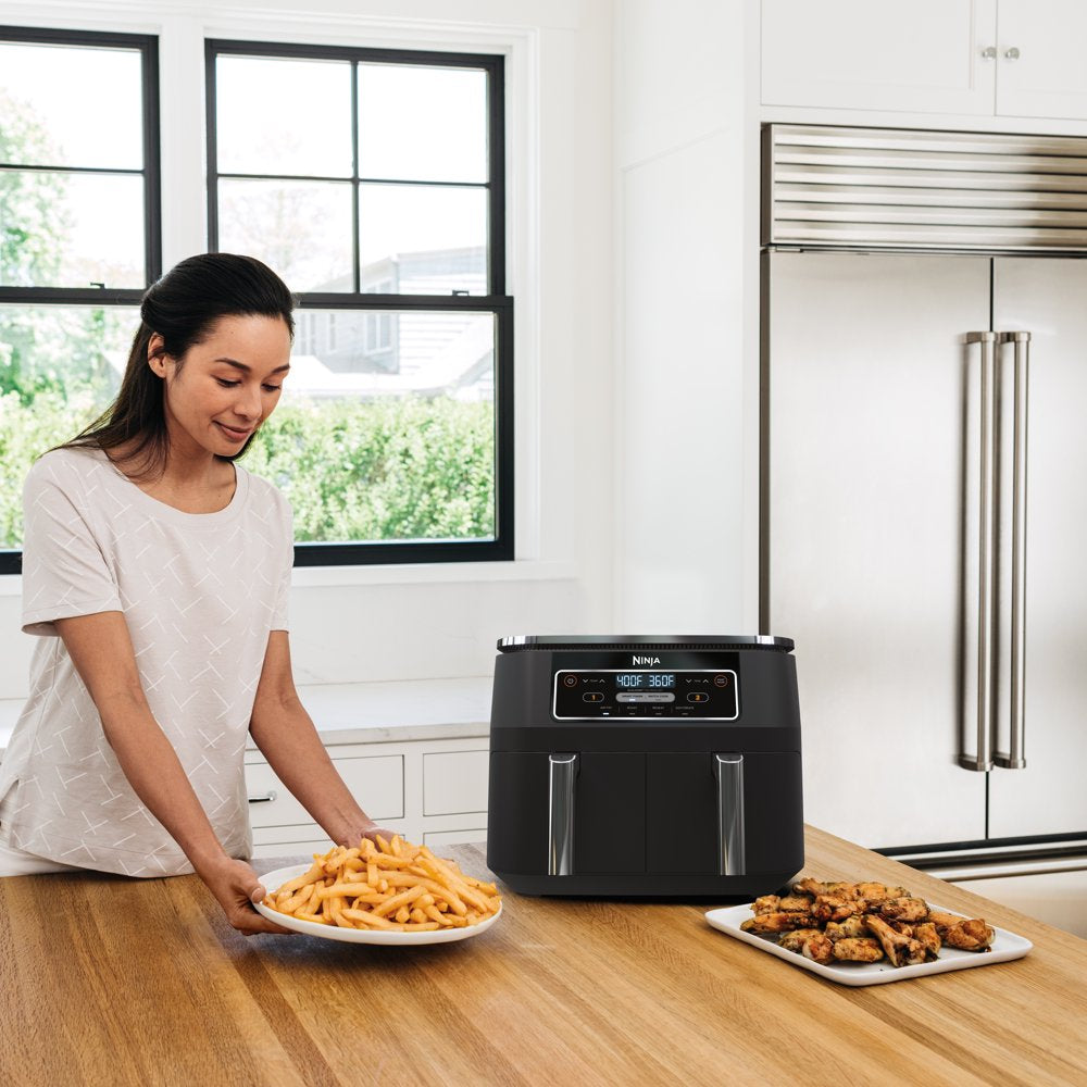 Ninja® Foodi® 4-In-1 8-Quart. 2-Basket Air Fryer with Dualzone™ Technology- Air Fry, Roast, and More