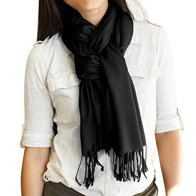 Fashion Women'S Scarf Lightweight Long Scarfs Luxury Lady Classic Range Pashmina Silk Solid Colors Wraps Shawl Stole Soft Warm Scarves for Women