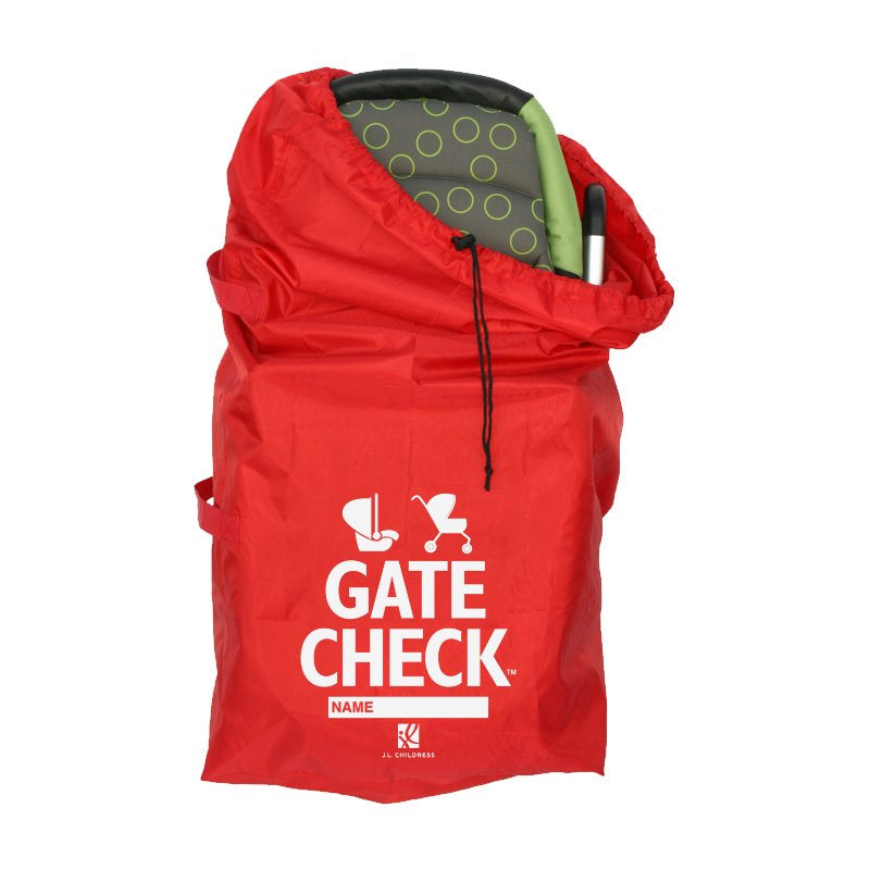 J.L. Childress Universal Gate Check Travel Bag for Car Seats or Strollers, Red