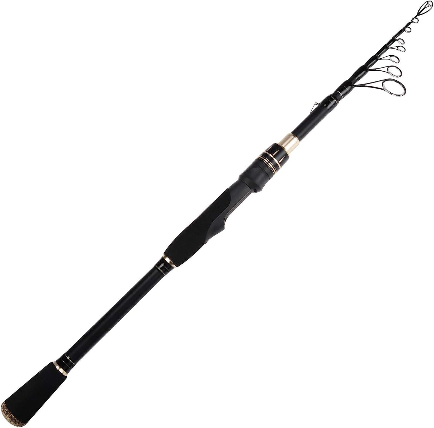 Kastking Blackhawk II Telescopic Fishing Rods, Graphite Rod Blanks & Durable Solid Glass Tip, Floating Guides, 1Pc Fishing Rod Performance, Comfortable EVA Handle, Newly Designed Travel Rod