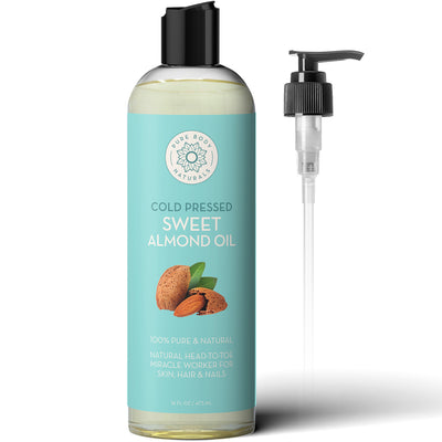 Sweet Almond Oil for Hair and Skin (16 Fl Oz) by Pure Body Naturals