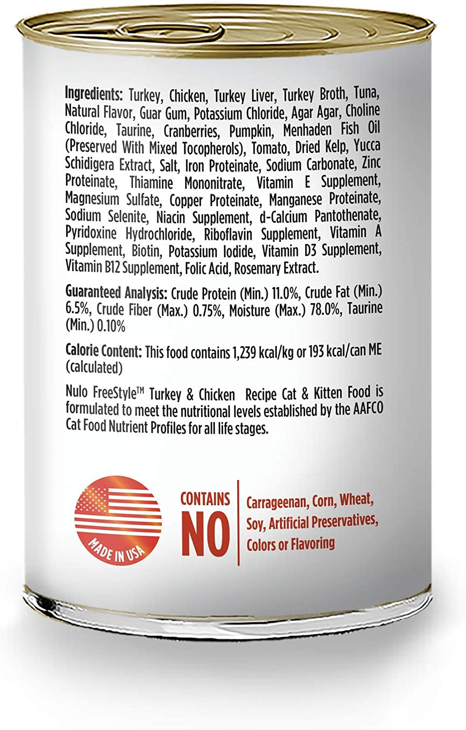 Nulo Grain Free Canned Wet Cat Food (Turkey & Chicken, 12.5 Oz, Case of 12)