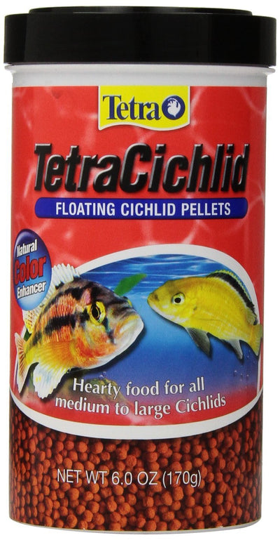 Tetra Tetracichlid Floating Pellets Fish Food, 6-Ounce