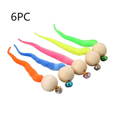 Pet cat toy tail bell