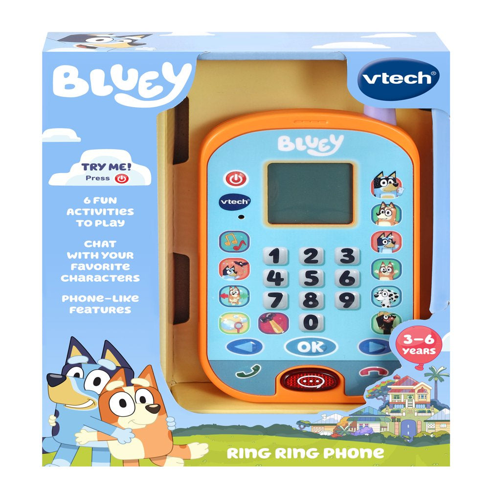 Vtech Bluey Ring Ring Phone with Pretend Phone Apps, Games and Voice Activation