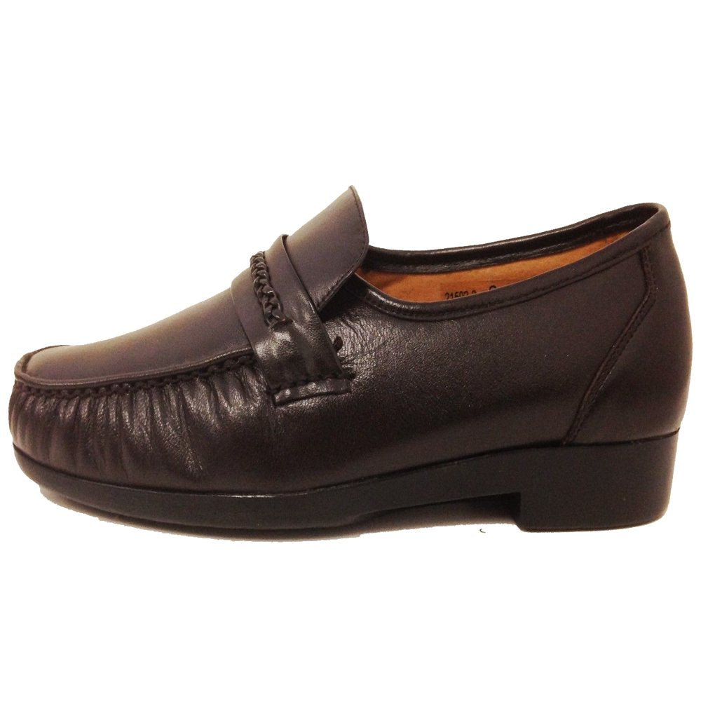 Men'S Dress Loafers Leather Moc Toe Slip on Comfort Moccasin Shoes