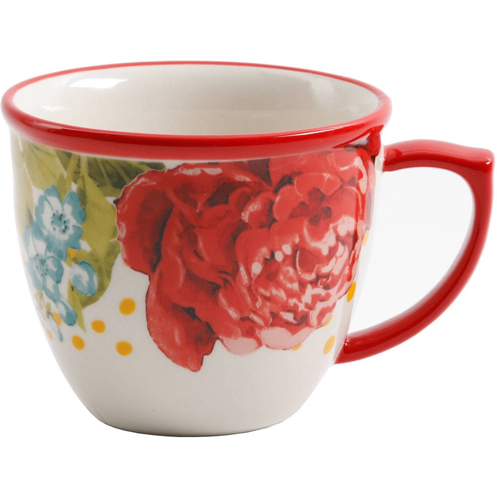 The Pioneer Woman Blossom Jubilee 4-Piece 16-Ounce Coffee Cup Set