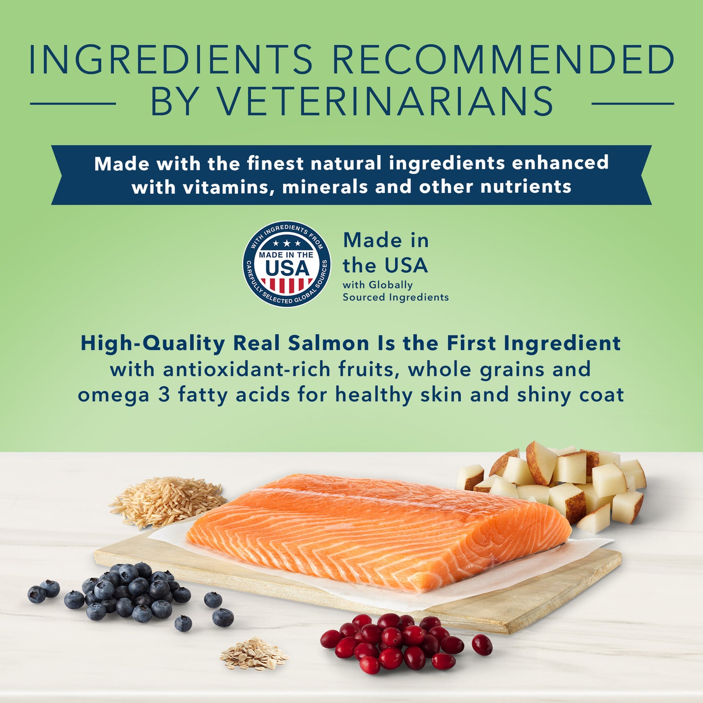 Blue Buffalo True Solutions Perfect Coat Skin & Coat Care Salmon Dry Dog Food for Adult Dogs, Whole Grain, 4 Lb. Bag