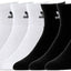 6 Pack Mens adidas Originals Quarter Crew Socks White/Black 6-12