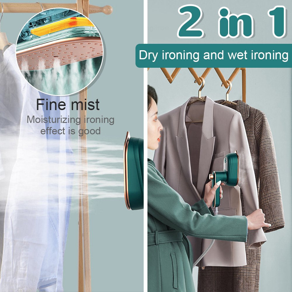 Portable Handheld Garment Steamer, Iron Steamer Garment Foldable Rotatable Handheld Flat Iron Steam