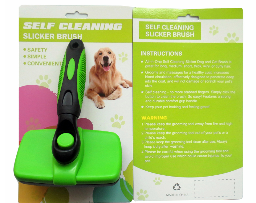 Pet Self Cleaning Slicker Brush