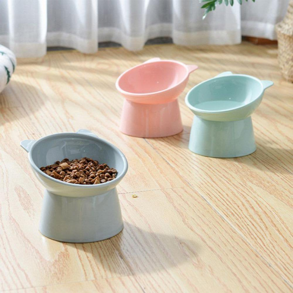 Cat Bowls Raised Cat Dog Food Water Bowls, Elevated Cat Feeding Bowls,45 Tilted Pet Dishes Bowl for Cat and Small Dog Animal