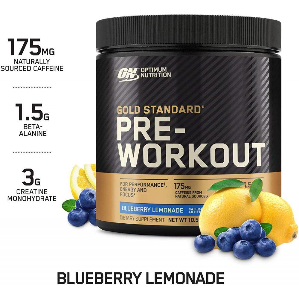 Optimum Nutrition, Gold Standard Pre Workout, Blueberry Lemonade, 10.58 Oz, 30 Servings