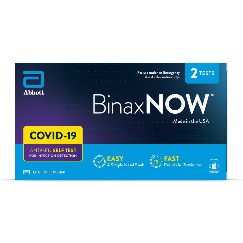 Binaxnow COVID‐19 Antigen Self Test by Abbott (2 Count)