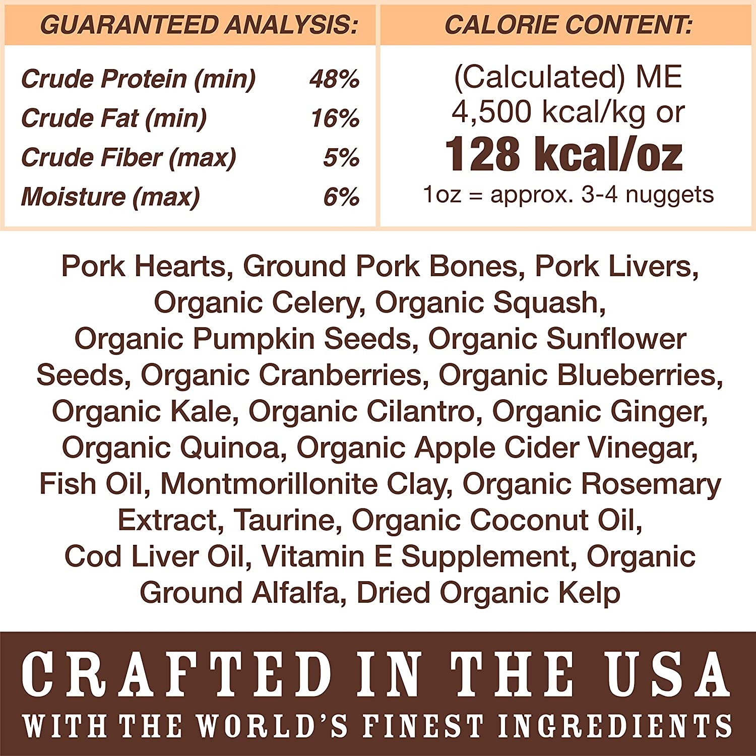 Primal Freeze Dried Cat Food Nuggets, 5.5 Oz Pork Formula - Raw Kitten Food, Organic Produce, Grain Free