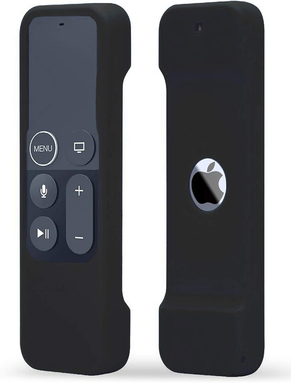 TOKERSE Silicone Case Anti-Slip Shock Proof Soft Remote Cover Compatible with Apple TV 4K 4Th 5Th Gen Siri Remote Controller - Black
