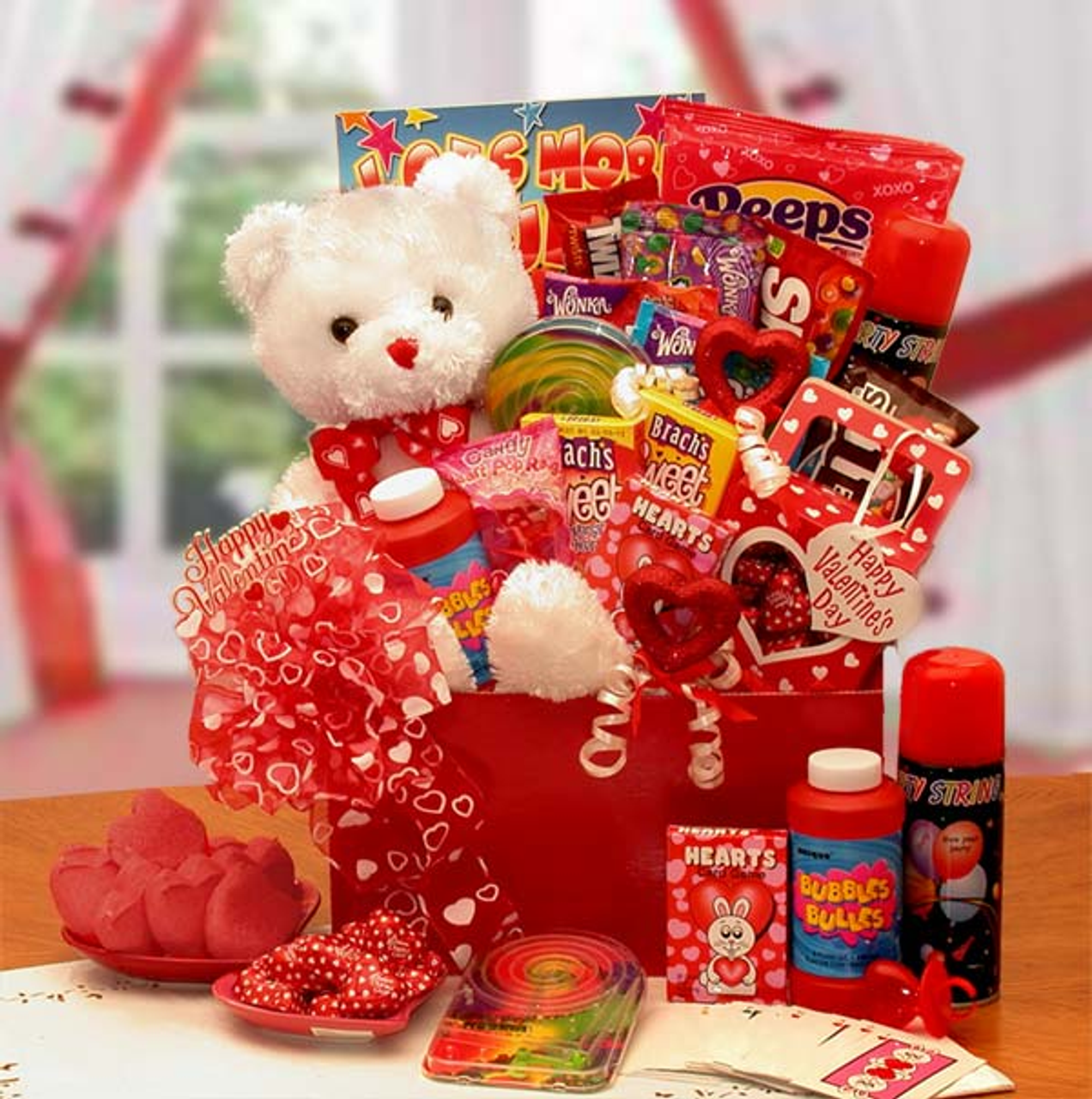 The Bear of Hearts Kids Valentine Gift Box - valentines day candy - valentines day gifts - valentines day gifts for kids