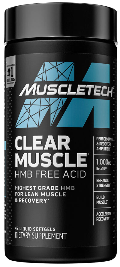 Muscletech Clear Muscle Post-Workout with HMB to Build Muscle, 42 Capsules