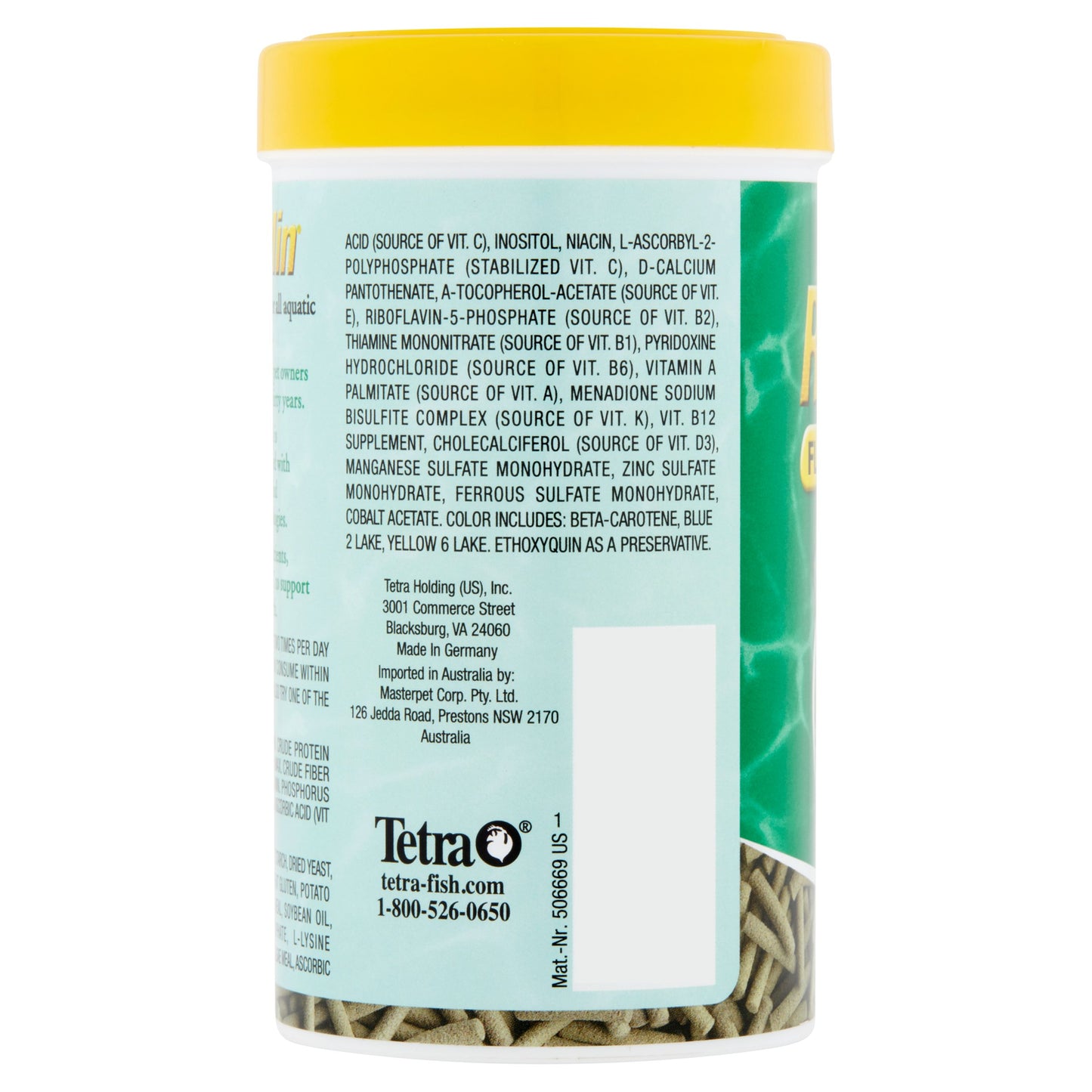 Tetra Reptomin Multicolor Floating Food Sticks 3.7 Ounces, for Aquatic Turtles, Newts and Frogs
