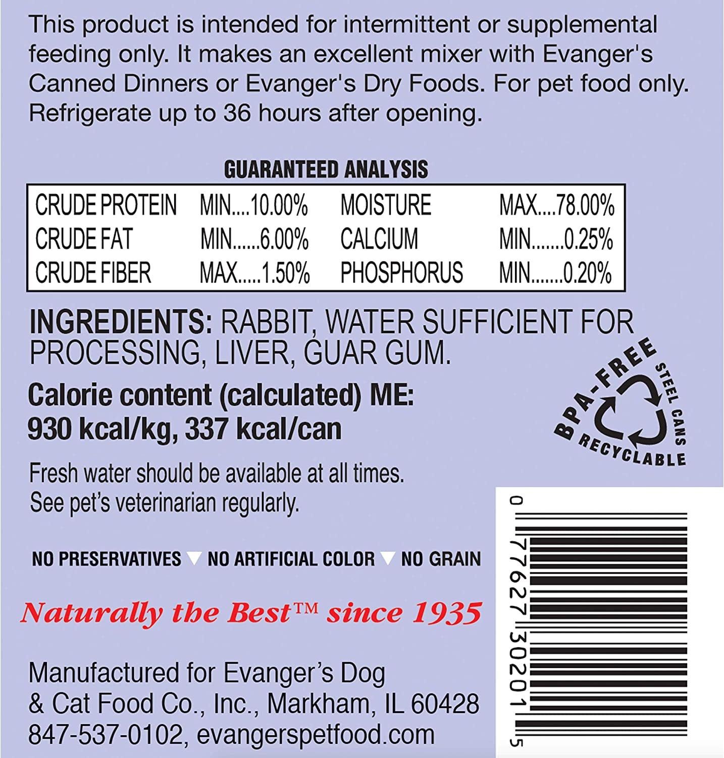 Evanger'S Limited Ingredient Game Meats & Supplements - Multiple Sizes