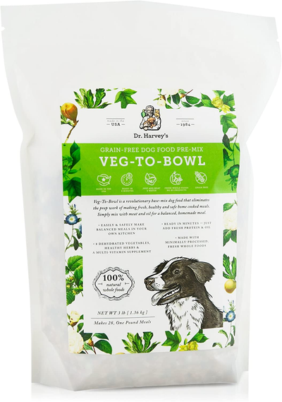 Veg-To-Bowl Dog Food, Human Grade Dehydrated Base Mix for Dogs, Grain Free Holistic Mix