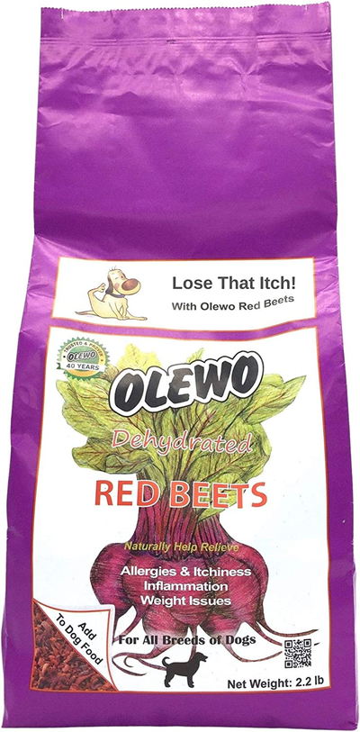 Dehydrated Red Beets Itch and Allergy Relief Dog Food Supplement Non-Gmo Product, 2.2 Pounds