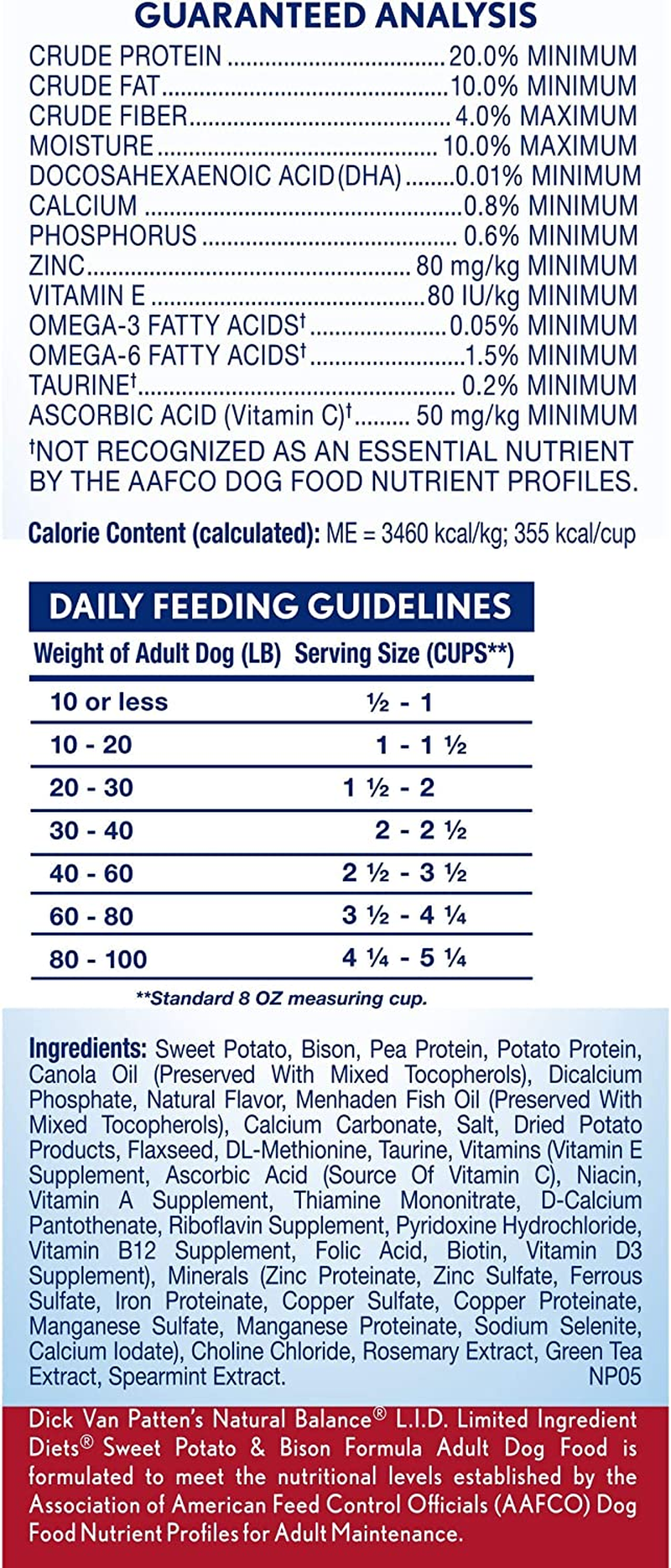 Limited Ingredient Diet Sweet Potato & Bison| Adult Grain-Free Dry Dog Food | 4-Lb. Bag
