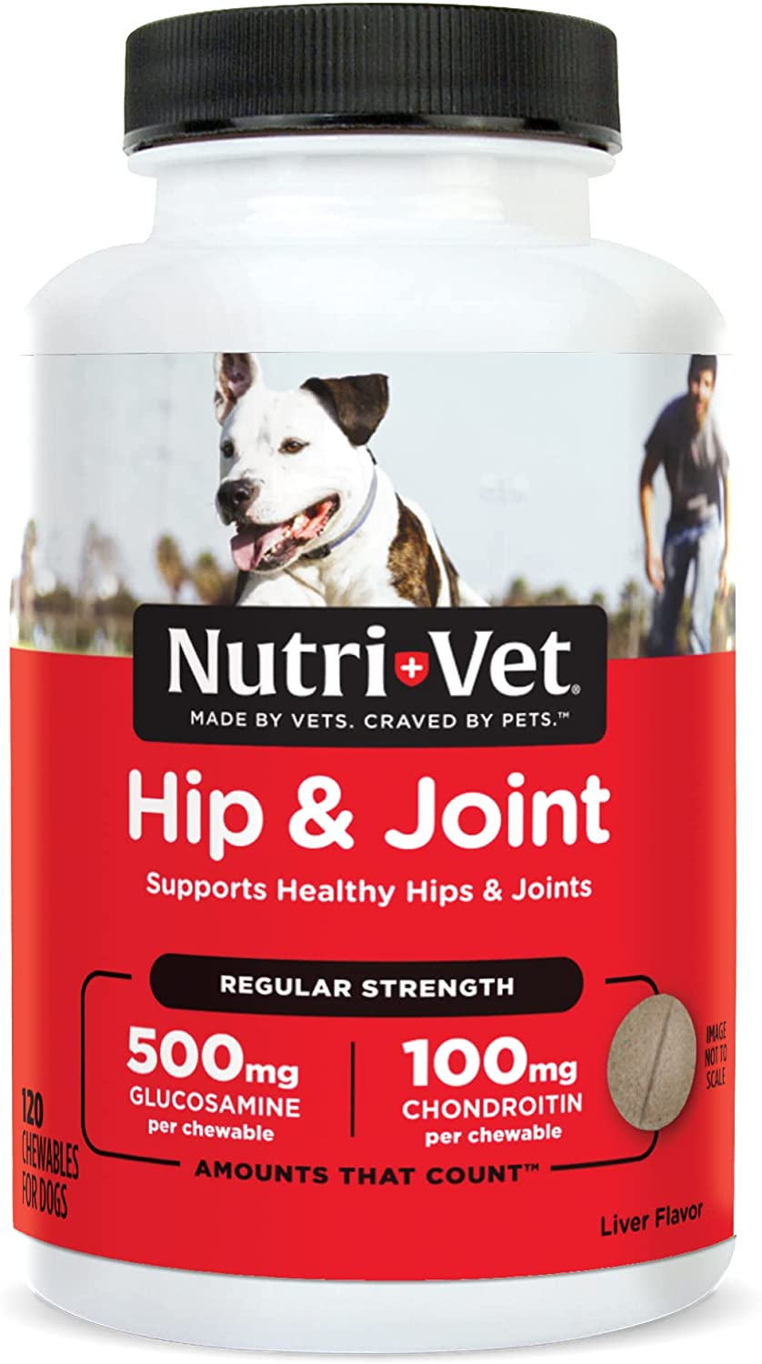 Hip & Joint Chewable Dog Supplements | Formulated with Glucosamine & Chondroitin for Dogs | 120 Count