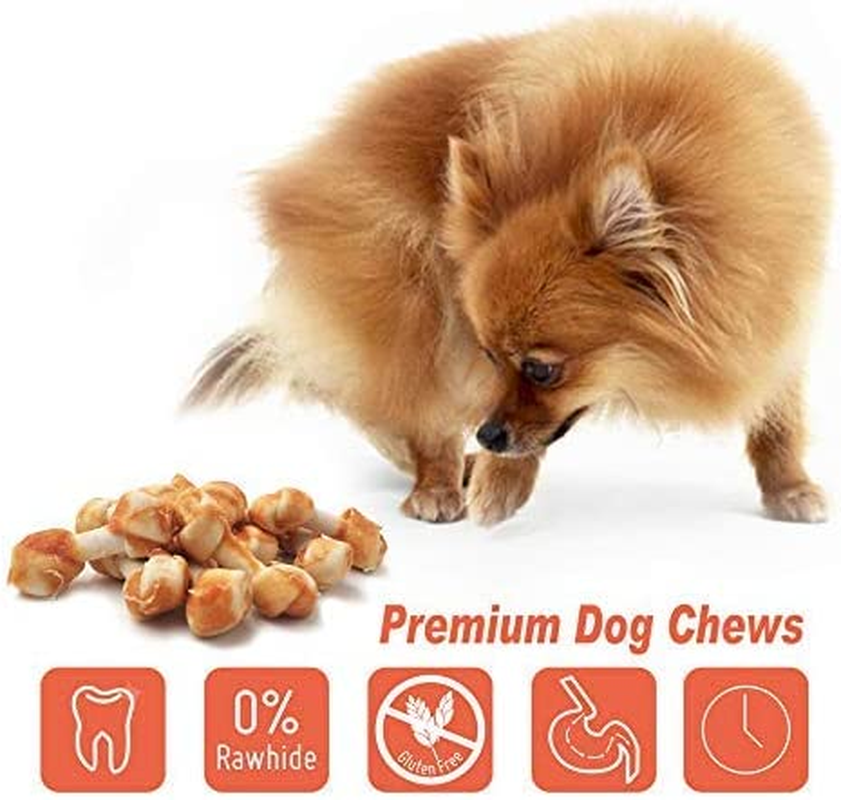 Premium Dog Chew Bones for Small Dogs, Rawhide Free, Grain Free, Made with Limited Ingredients, Delicious Mini 18Pcs/Pack X 2Packs