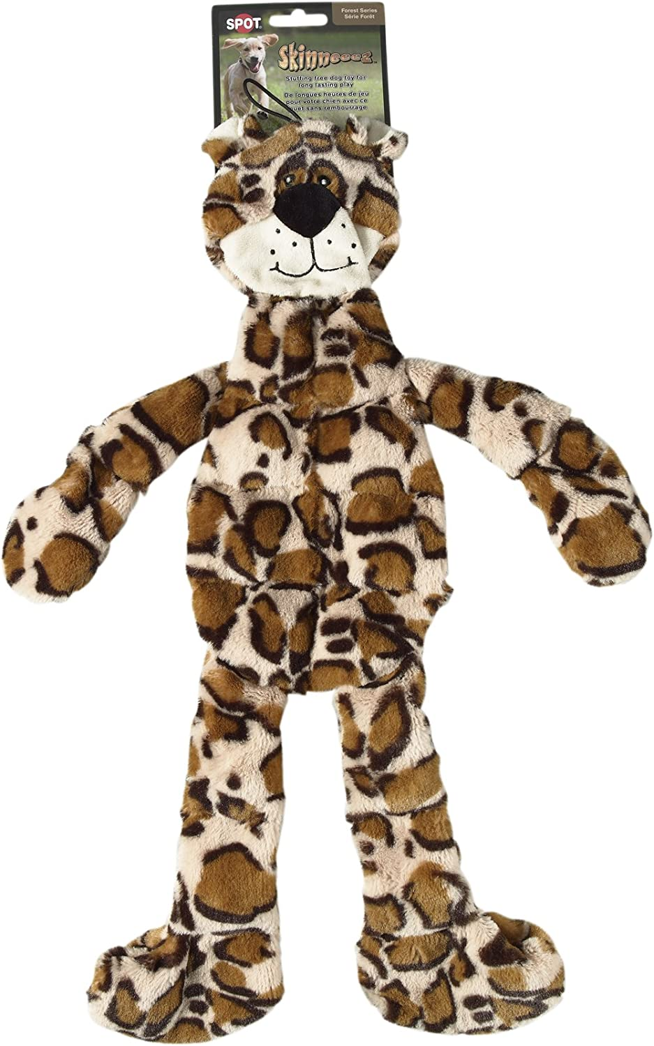 Ethical Skinneeez Tons-O-Squeakers 20-Inch Stuffingless Dog Toy (Styles May Vary), Leopard