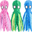 3 Pack Dog Toys for Small Dogs, Medium Dogs, Large Dogs, Puppy Teething Chew Toys, Aggressive Chewers, No Stuffing Crinkle Plush Dog Toys, Dog Squeaky Octopus Toys