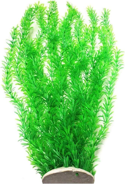 Grass Cluster Aquarium Décor Plastic Plants Extra Large 23 Inches Tall, Green