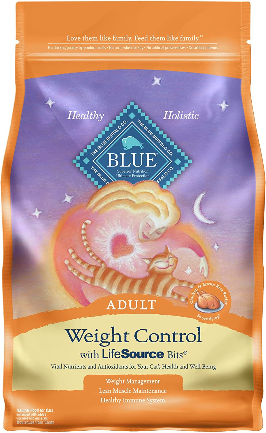 Weight Control Natural Adult Dry Cat Food, Chicken & Brown Rice