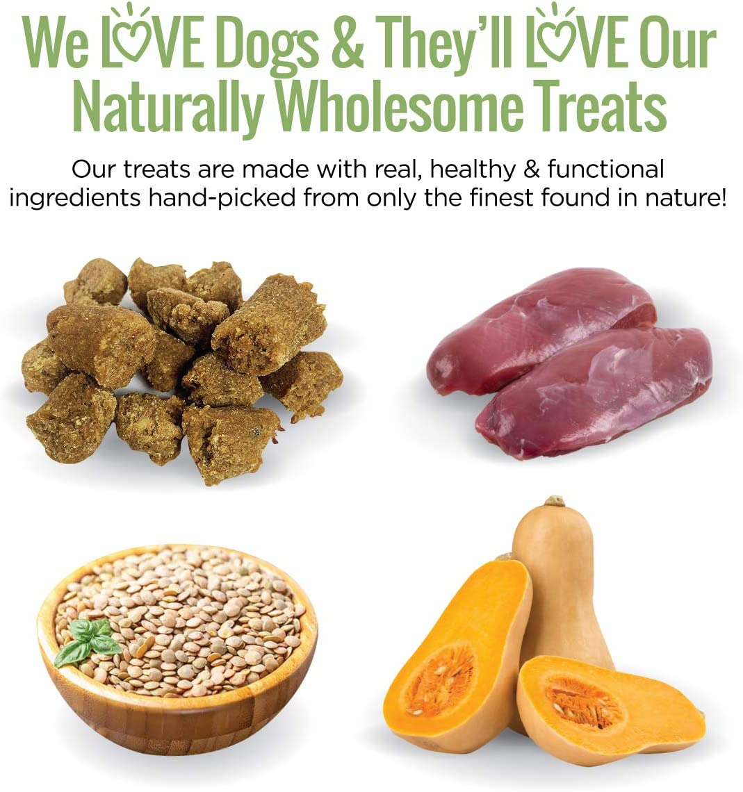 All Natural Soft Dog Treats - Limited Ingredient Training Treats for Dogs and Puppies with Allergies or Sensitive Stomachs - Grain-Free, Chewy, Human-Grade - Available in 4 Flavors - 5Oz