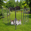 16/8 Panel Pet Playpen with Door, Foldable Dog Exercise Pen, Portable Configurable Cat Chicken Rabbit Fence Outdoor Outdoor, Metal Pet Exercise Fence Barrier Kennel (8 Panels, 48'')