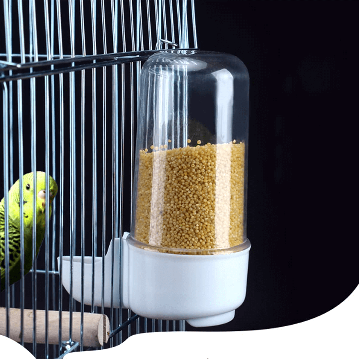Bird Feeder Water Dispenser Automatic Bird Feeder for Cage, 2PCS Bird Feeder and Drinker Set for Cage Parrot Budgie Lovebirds Cockatiel Automatic Feeding