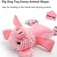 Squeaky Pig Toys for Dogs, Durable Puppy Squeaky Dog Toys Stuffed Animal Plush and Oxford Dog Chew Toy with Rope Legs and 3 Squeakers for Small and Medium Dogs