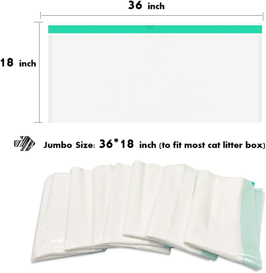 Cat Litter Box Liners,Drawstring Litter Liner Bags for Litter Box,Jumbo Cat Litter Pan Liners,Heavy Duty Litter Liners Pet Cat Supplies 14 Counts