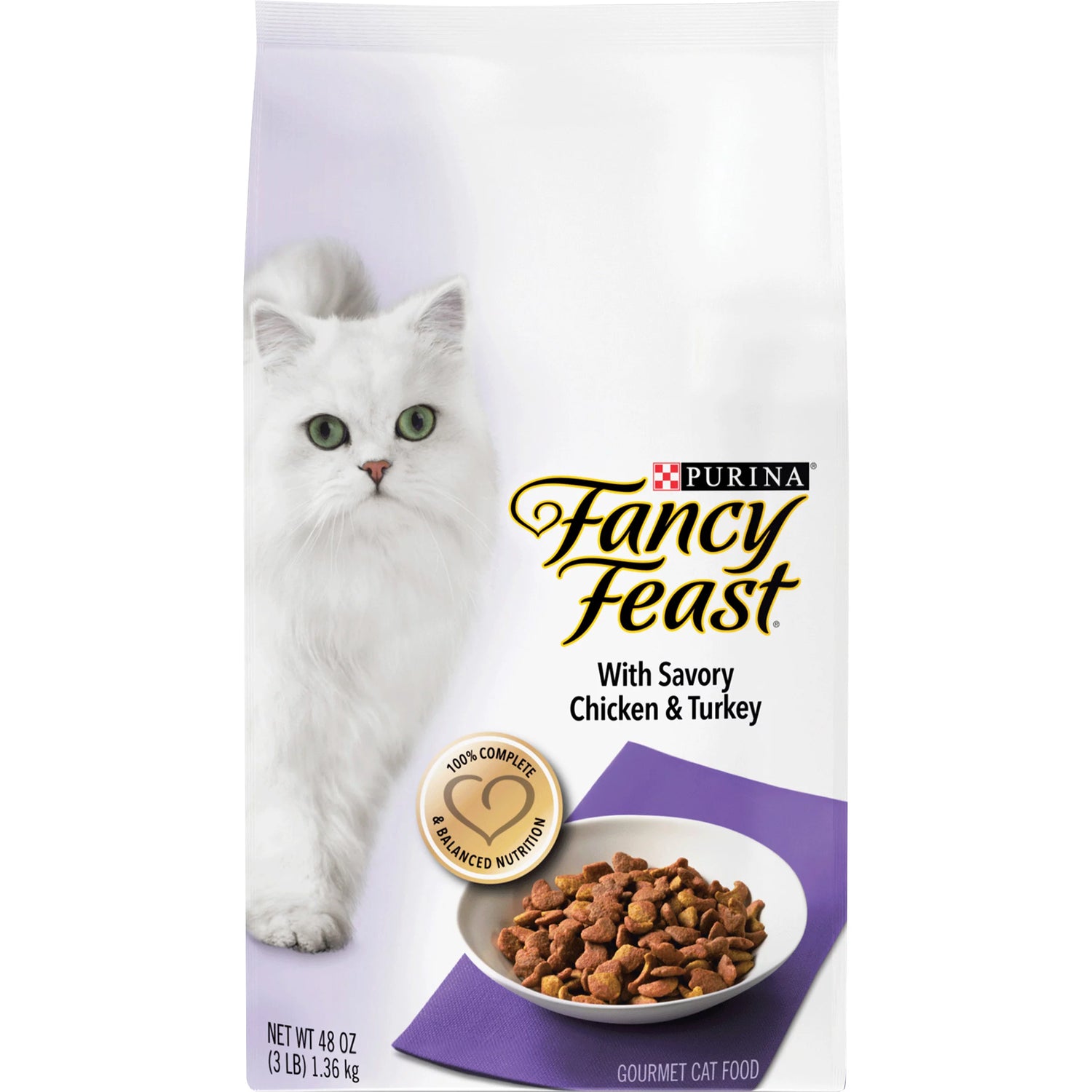 Fancy Feast Dry Cat Food, with Savory Chicken & Turkey, 3 Lb. Bag