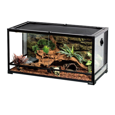 REPTI-ZOO Reptile Glass Terrarium, Double Hinge Door with Screen Ventilation Reptile 36" X 18" X 18"