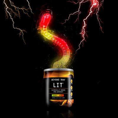 Beyond Raw® LIT™ Pre-Workout Powder, Gummy Worm, 250Mg Caffeine, 7.28 Oz