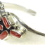Red Coral Gemstone Real 925 Sterling Silver Fine Handmade Filigree Cuff Bracelet for Women, Tribal Gypsy Design Designer Fashion Bracelet, Party Boho Jewelry